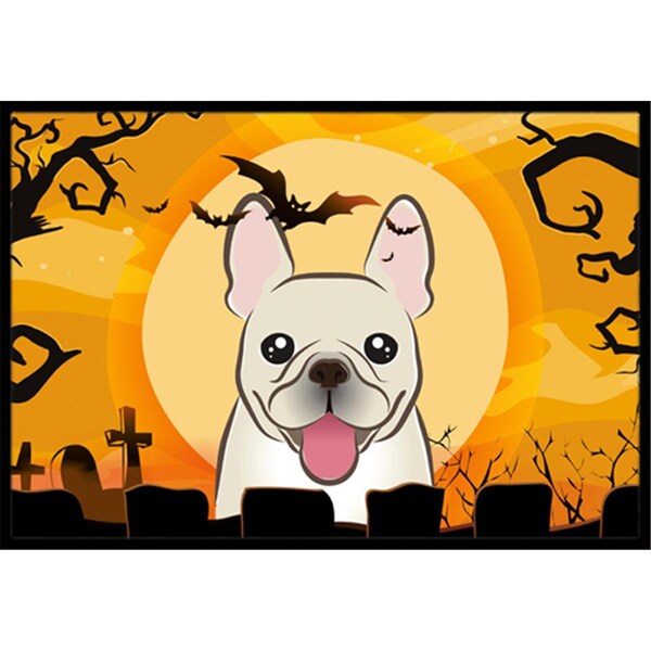 Jensendistributionservices Halloween French Bulldog Indoor & Outdoor Mat, 18 x 27 in. MI2556814 - main